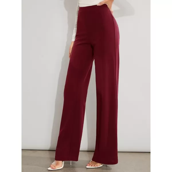 SweatyRocks Women's Casual High Waisted Wide Leg Long Pant Trouser Business Work Pants