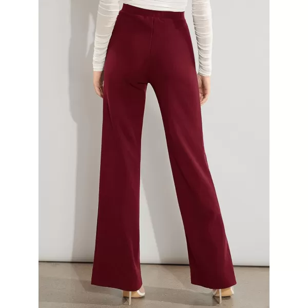 SweatyRocks Women's Casual High Waisted Wide Leg Long Pant Trouser Business Work Pants