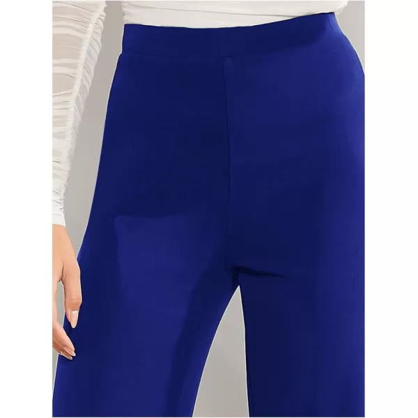 SweatyRocks Women's Casual High Waisted Wide Leg Long Pant Trouser Business Work Pants
