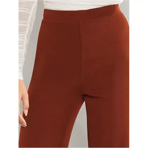 SweatyRocks Women's Casual High Waisted Wide Leg Long Pant Trouser Business Work Pants