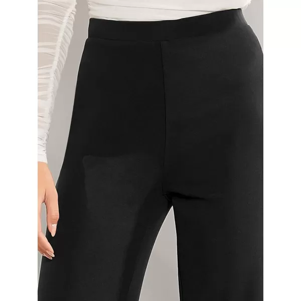 SweatyRocks Women's Casual High Waisted Wide Leg Long Pant Trouser Business Work Pants