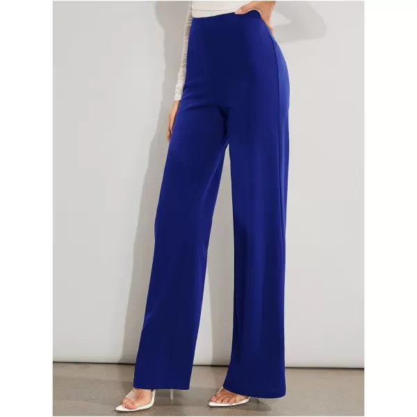 SweatyRocks Women's Casual High Waisted Wide Leg Long Pant Trouser Business Work Pants