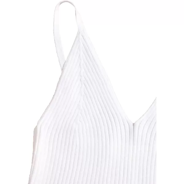 SweatyRocks Women's Casual Knit Top Sleeveless Ruffle Hem V Neck Peplum Crop Tank Top