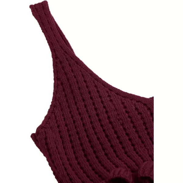 SweatyRocks Women's Casual Knit Top Sleeveless Ruffle Hem V Neck Peplum Crop Tank Top