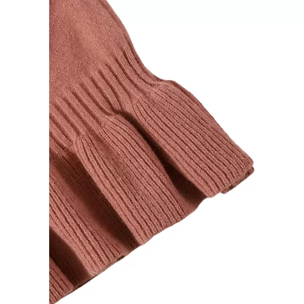 SweatyRocks Women's Casual Knit Top Sleeveless Ruffle Hem V Neck Peplum Crop Tank Top