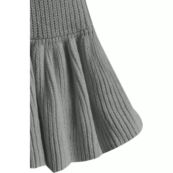 SweatyRocks Women's Casual Knit Top Sleeveless Ruffle Hem V Neck Peplum Crop Tank Top