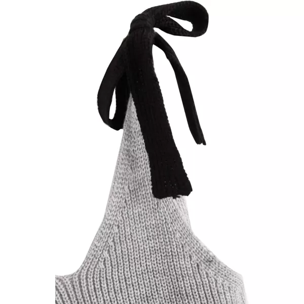 SweatyRocks Women's Casual Knit Top Sleeveless Ruffle Hem V Neck Peplum Crop Tank Top