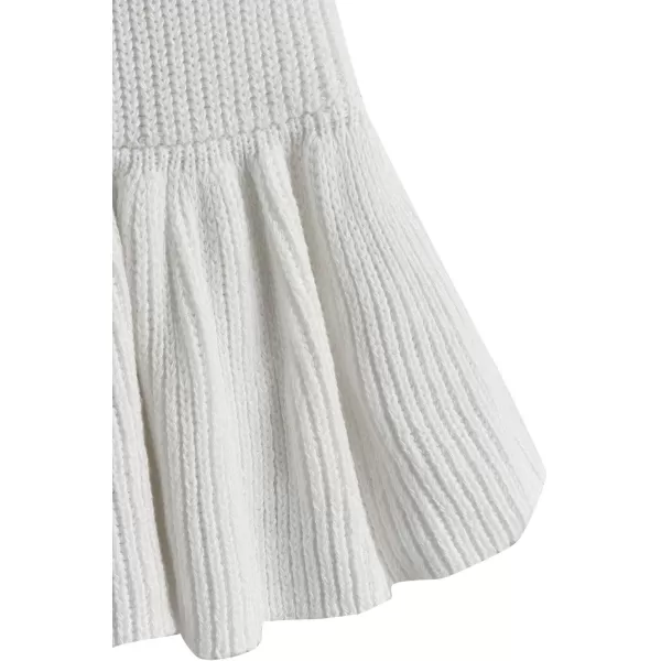SweatyRocks Women's Casual Knit Top Sleeveless Ruffle Hem V Neck Peplum Crop Tank Top