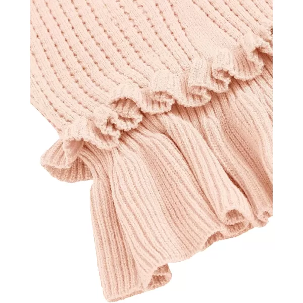 SweatyRocks Women's Casual Knit Top Sleeveless Ruffle Hem V Neck Peplum Crop Tank Top