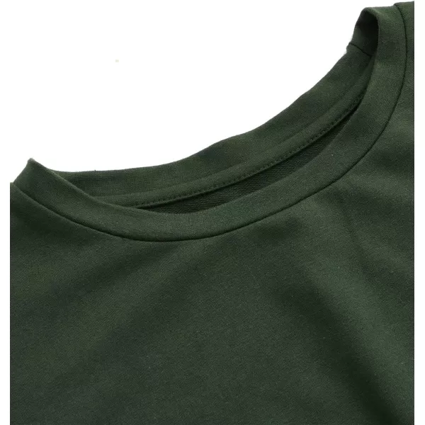 SweatyRocks Women's Casual Lace Up Long Sleeve Pullover Crop Top Sweatshirt