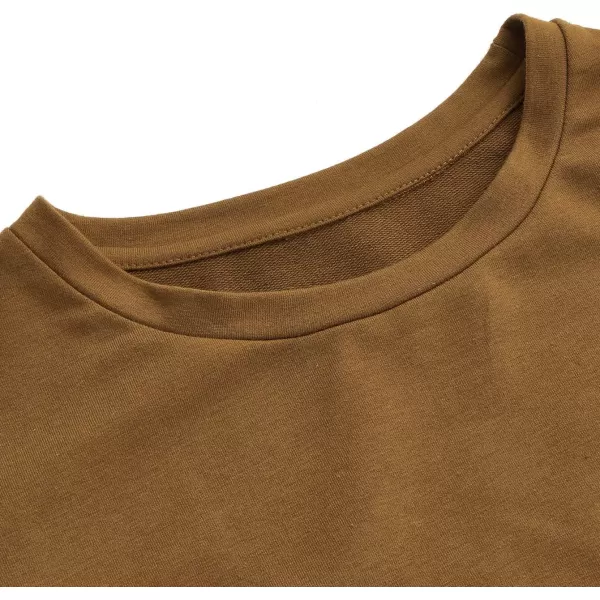SweatyRocks Women's Casual Lace Up Long Sleeve Pullover Crop Top Sweatshirt