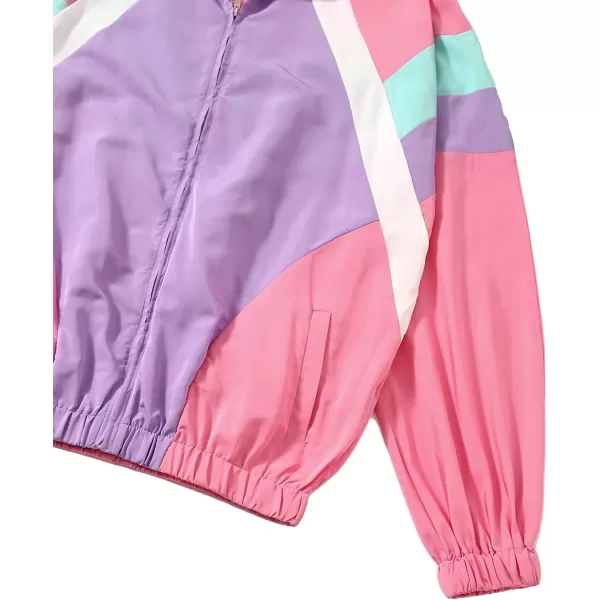 SweatyRocks Women's Casual Lightweight Color Block Bomber Jacket