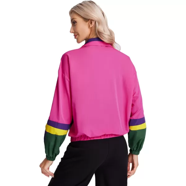 SweatyRocks Women's Casual Lightweight Color Block Bomber Jacket
