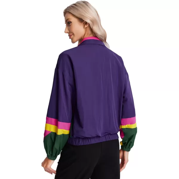 SweatyRocks Women's Casual Lightweight Color Block Bomber Jacket