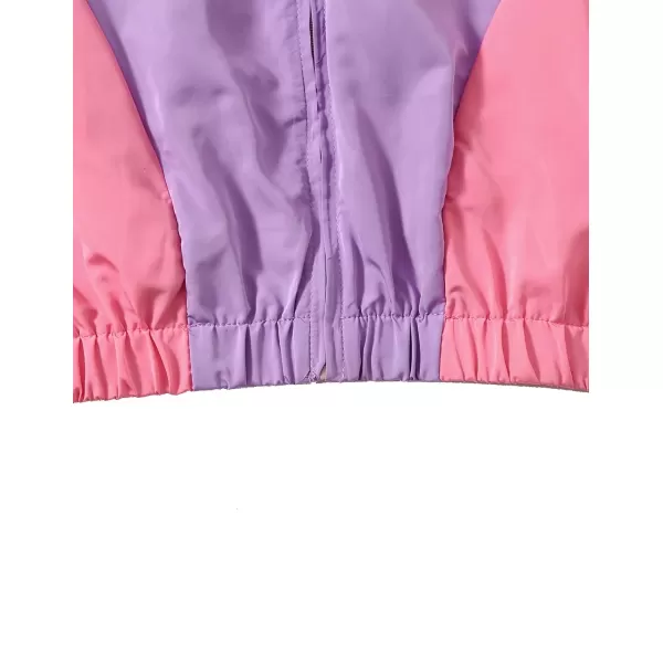 SweatyRocks Women's Casual Lightweight Color Block Bomber Jacket