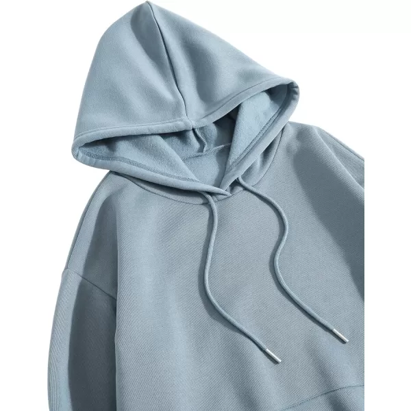 SweatyRocks Women's Casual Long Sleeve Drop Shoulder Oversized Pullover Hoodie Sweatshirt Tops