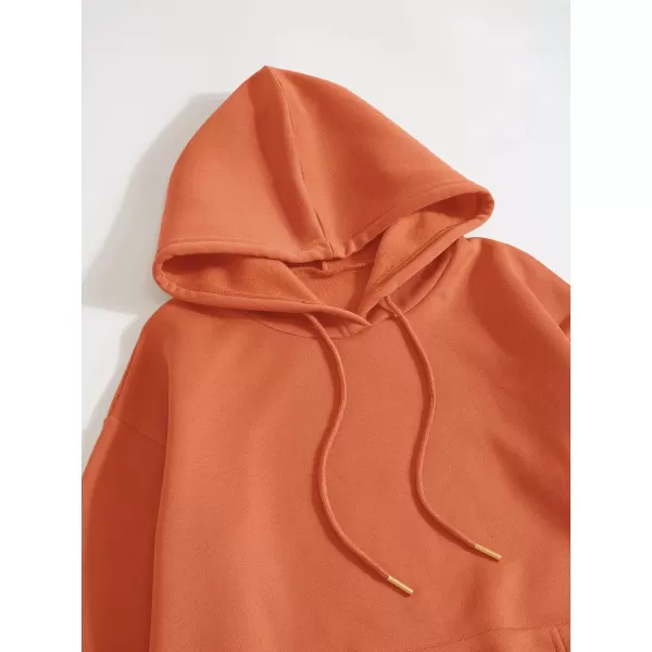 SweatyRocks Women's Casual Long Sleeve Drop Shoulder Oversized Pullover Hoodie Sweatshirt Tops