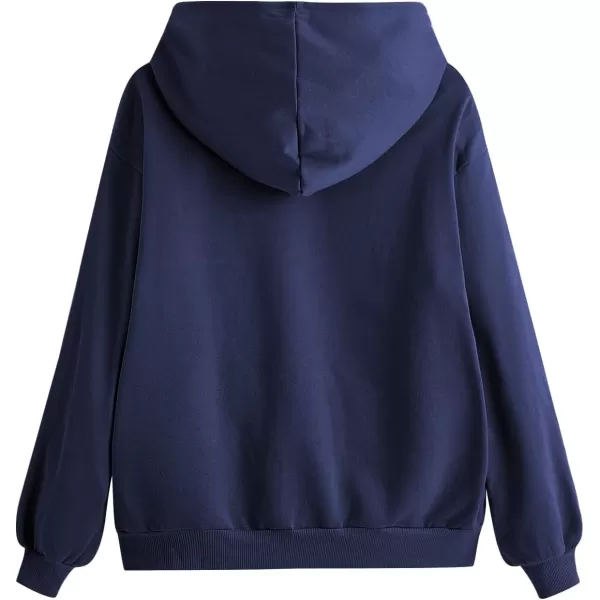 SweatyRocks Women's Casual Long Sleeve Drop Shoulder Oversized Pullover Hoodie Sweatshirt Tops