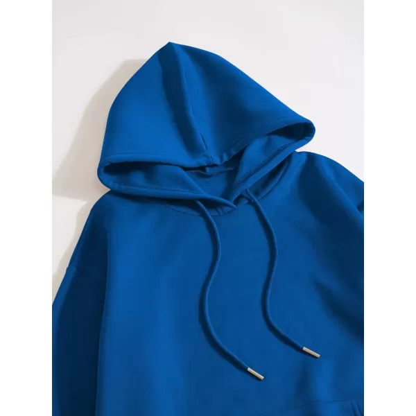 SweatyRocks Women's Casual Long Sleeve Drop Shoulder Oversized Pullover Hoodie Sweatshirt Tops