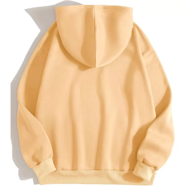 SweatyRocks Women's Casual Long Sleeve Drop Shoulder Oversized Pullover Hoodie Sweatshirt Tops