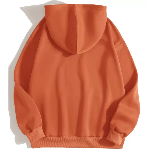 SweatyRocks Women's Casual Long Sleeve Drop Shoulder Oversized Pullover Hoodie Sweatshirt Tops