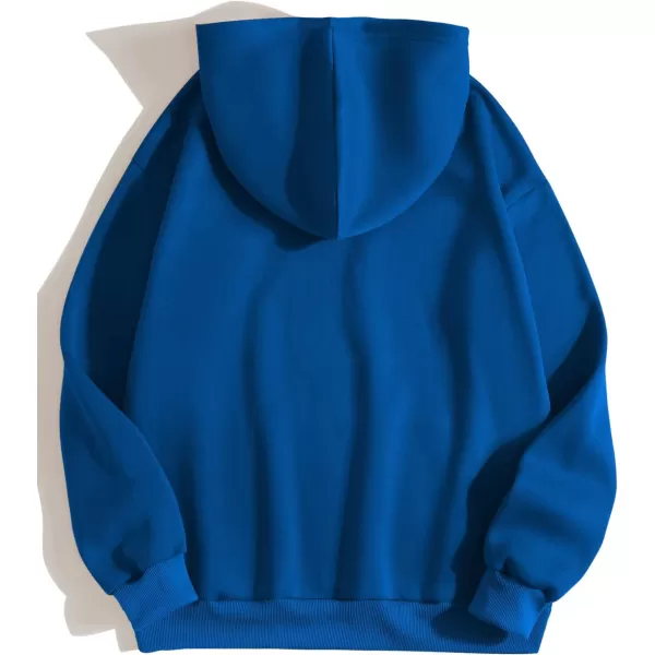 SweatyRocks Women's Casual Long Sleeve Drop Shoulder Oversized Pullover Hoodie Sweatshirt Tops
