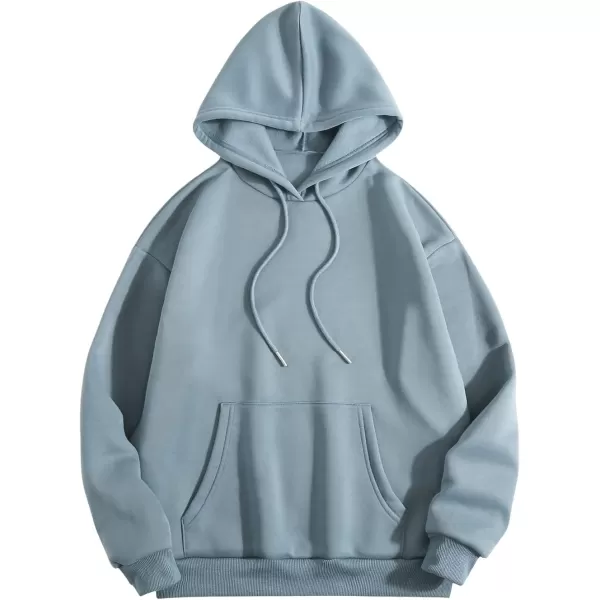 SweatyRocks Women's Casual Long Sleeve Drop Shoulder Oversized Pullover Hoodie Sweatshirt Tops