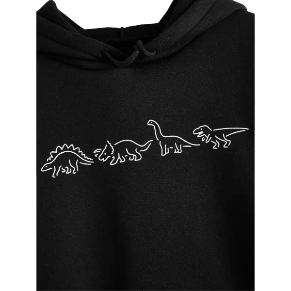 SweatyRocks Women's Casual Long Sleeve Graphic Drawstring Hooded Sweatshirt Tops with Pocket