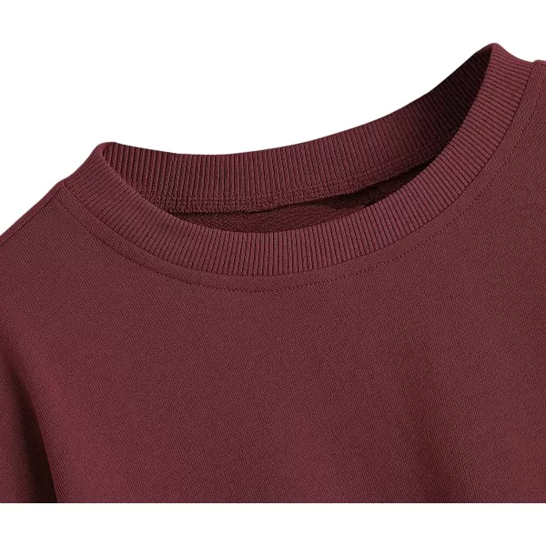 SweatyRocks Women's Casual Long Sleeve Raw Hem Pullover Crop Tops Sweatshirts