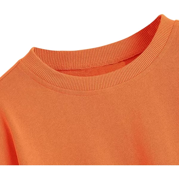 SweatyRocks Women's Casual Long Sleeve Raw Hem Pullover Crop Tops Sweatshirts