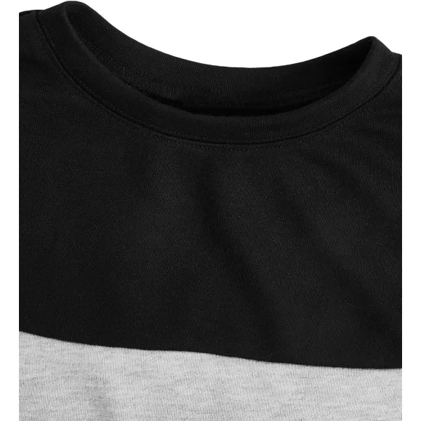 SweatyRocks Women's Casual Long Sleeve Raw Hem Pullover Crop Tops Sweatshirts