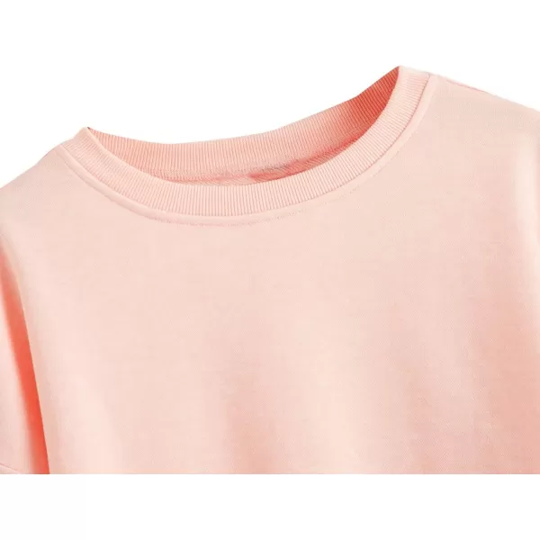 SweatyRocks Women's Casual Long Sleeve Raw Hem Pullover Crop Tops Sweatshirts