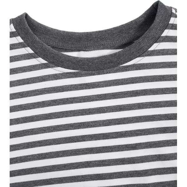 SweatyRocks Women's Casual Long Sleeve Striped Cropped T-Shirt Casual Crop Tee Top