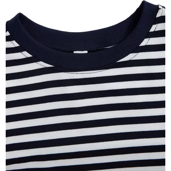 SweatyRocks Women's Casual Long Sleeve Striped Cropped T-Shirt Casual Crop Tee Top