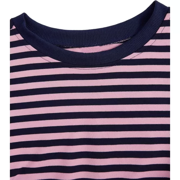 SweatyRocks Women's Casual Long Sleeve Striped Cropped T-Shirt Casual Crop Tee Top