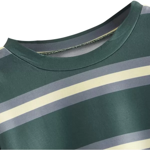 SweatyRocks Women's Casual Long Sleeve Striped Cropped T-Shirt Casual Crop Tee Top
