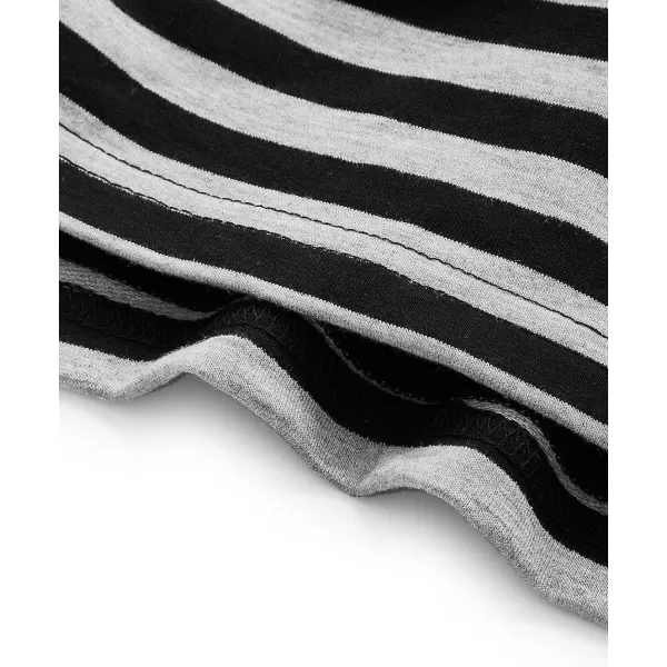 SweatyRocks Women's Casual Long Sleeve Striped Cropped T-Shirt Casual Crop Tee Top