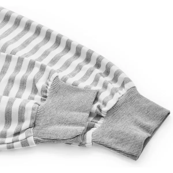 SweatyRocks Women's Casual Long Sleeve Striped Cropped T-Shirt Casual Crop Tee Top