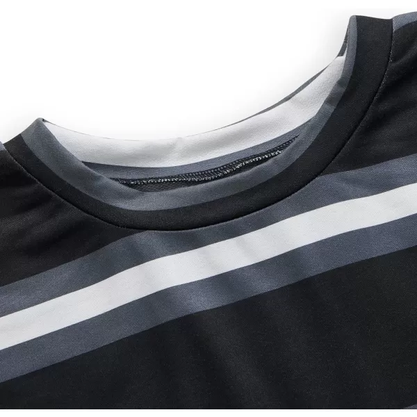 SweatyRocks Women's Casual Long Sleeve Striped Cropped T-Shirt Casual Crop Tee Top
