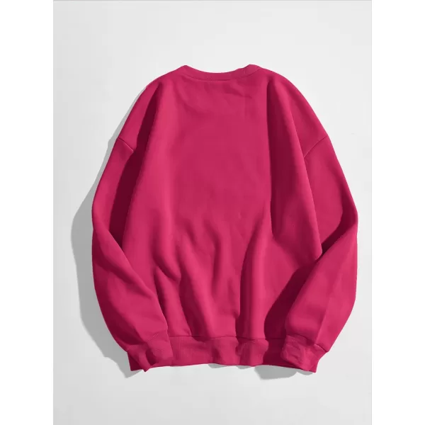 SweatyRocks Women's Casual Long Sleeve Sweatshirt Round Neck Pullover Tops