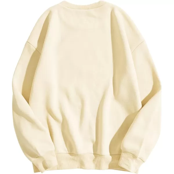 SweatyRocks Women's Casual Long Sleeve Sweatshirt Round Neck Pullover Tops