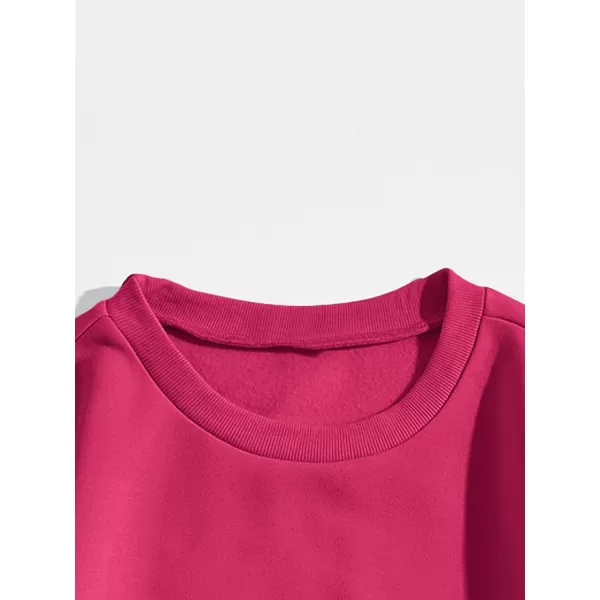 SweatyRocks Women's Casual Long Sleeve Sweatshirt Round Neck Pullover Tops