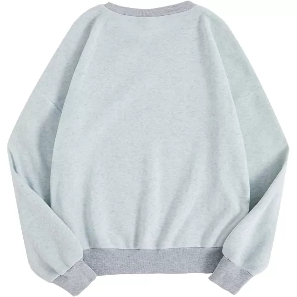 SweatyRocks Women's Casual Long Sleeve Sweatshirt Round Neck Pullover Tops