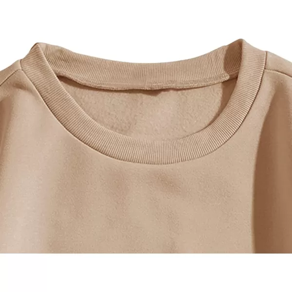 SweatyRocks Women's Casual Long Sleeve Sweatshirt Round Neck Pullover Tops