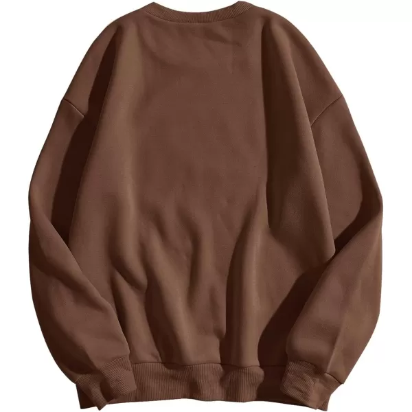 SweatyRocks Women's Casual Long Sleeve Sweatshirt Round Neck Pullover Tops