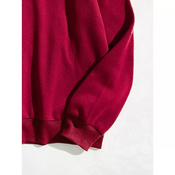 SweatyRocks Women's Casual Long Sleeve Sweatshirt Round Neck Pullover Tops