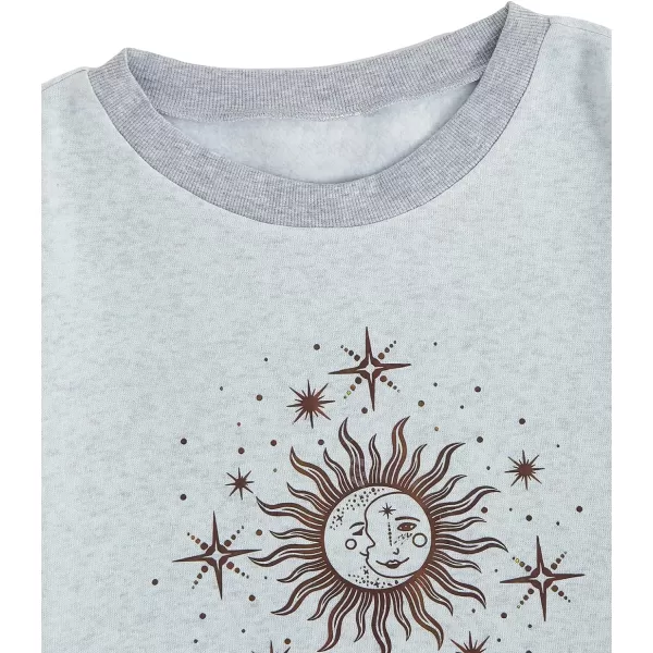SweatyRocks Women's Casual Long Sleeve Sweatshirt Round Neck Pullover Tops