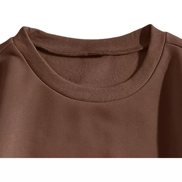 SweatyRocks Women's Casual Long Sleeve Sweatshirt Round Neck Pullover Tops
