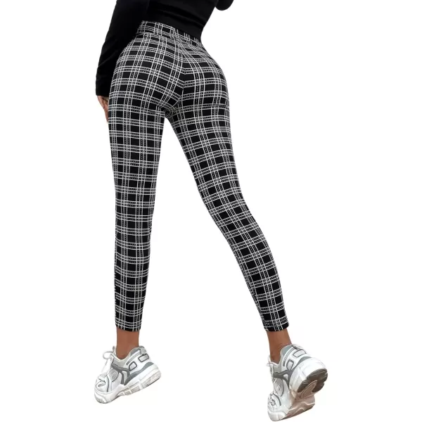 SweatyRocks Women's Casual Skinny Leggings Stretchy High Waisted Work Pants