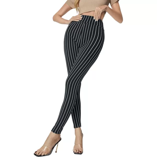SweatyRocks Women's Casual Skinny Leggings Stretchy High Waisted Work Pants